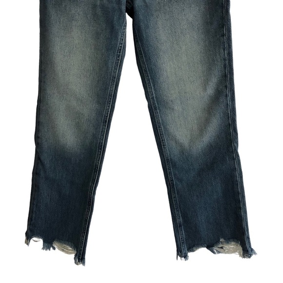 Free People We The Free Sequoia Blue Chewed Hem Straight Size 25 - Picture 8 of 10